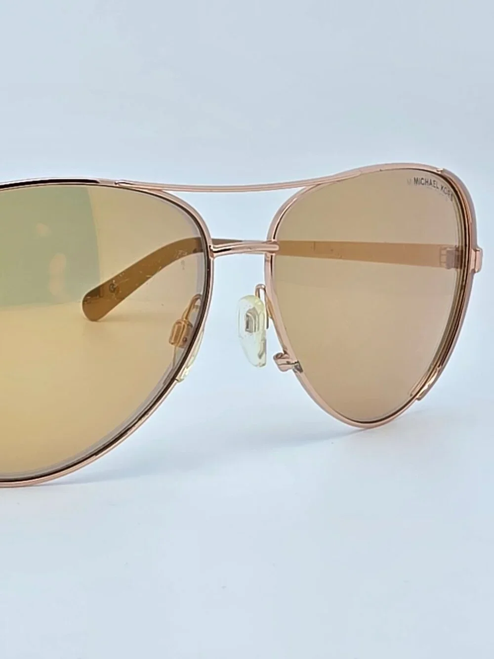 Michael Kors Chelsea MK5004 Rose Gold Taupe Rose Gold Mirror Aviator Sunglasses
